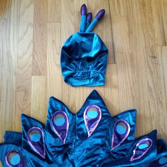 Peacock Baby Costume 6-12 Month - Halloween Animal Bird Costume Party Photos - Picture 4 of 16